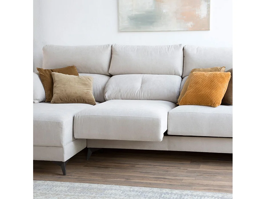 Canapé d'angle textile Beige (405) 280x105