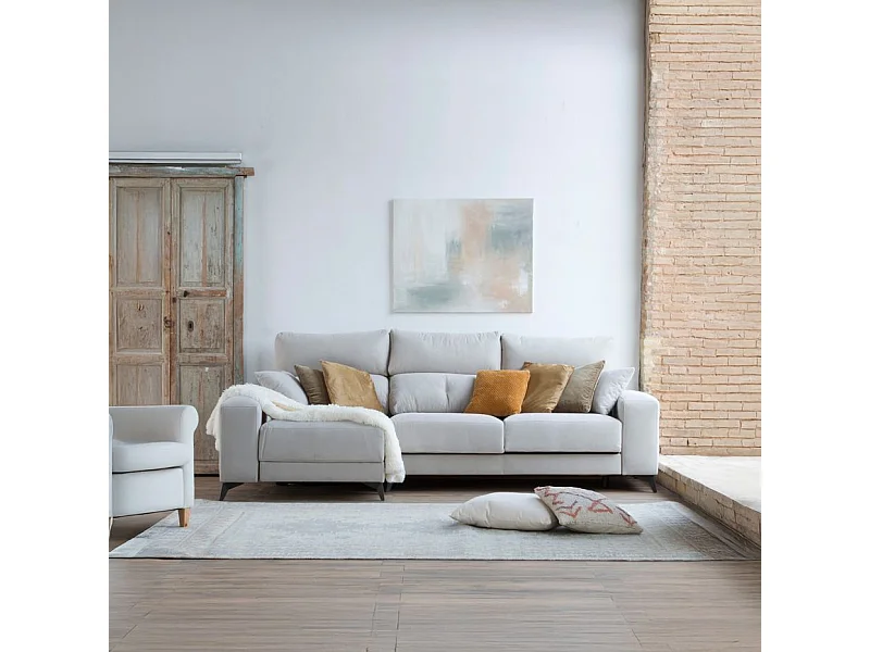 Canapé d'angle textile Beige (405) 280x105