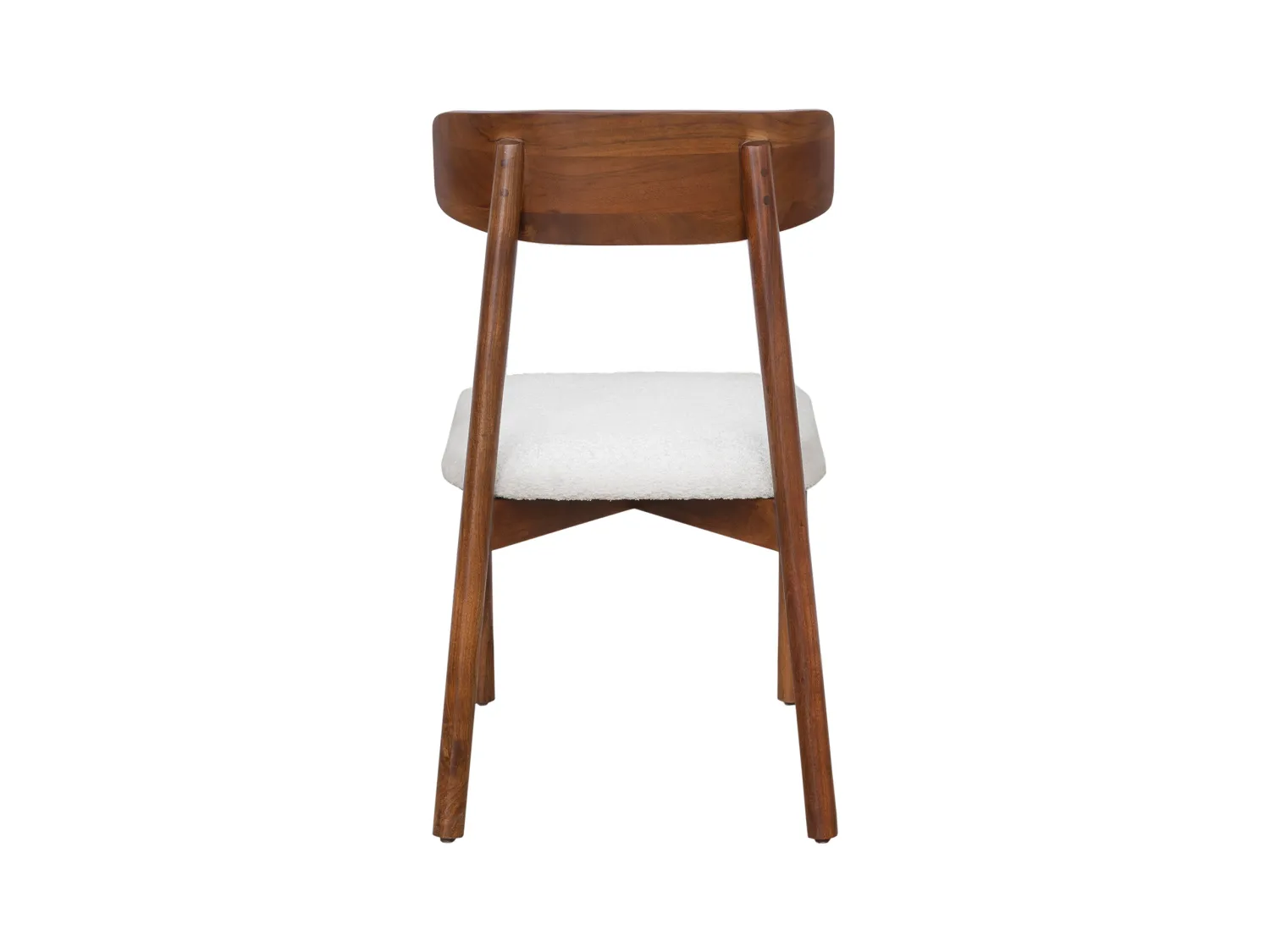 Set Tisch + 4 Stühle TAMENIA von Maison Céphy - Holzfarben dunkel & Weiß