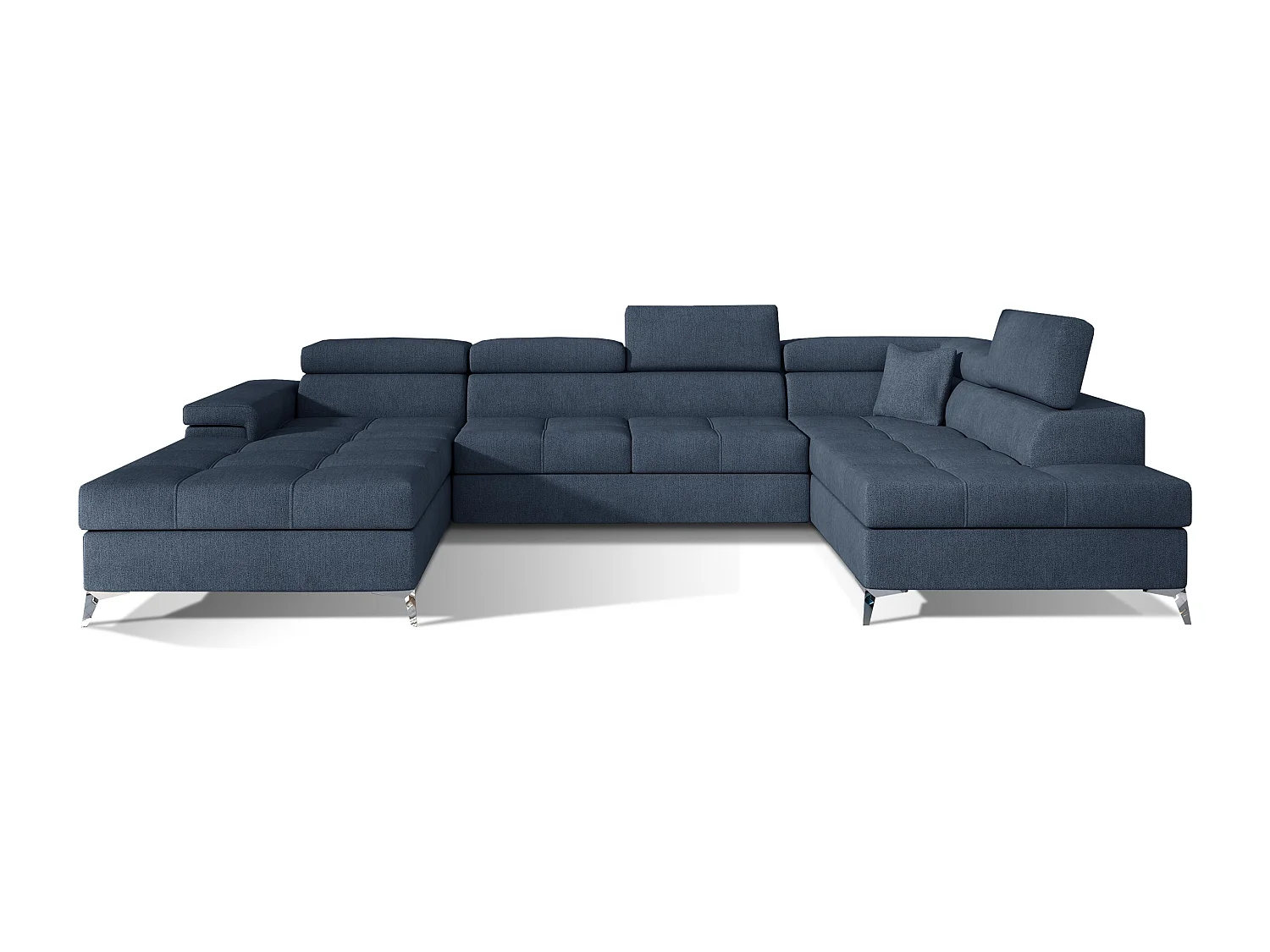 Divano d'angolo Perano UR/rivestimento in tessut/Blu