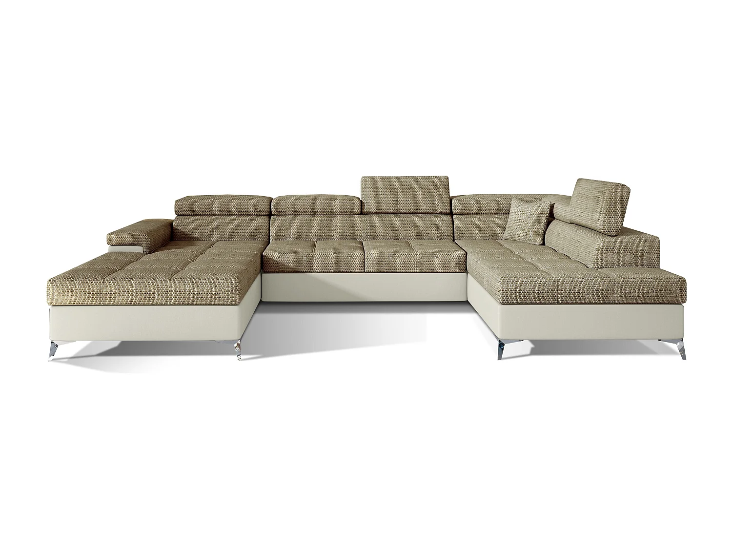 Ecksofa Perano UR/Stoffbezug/Beige