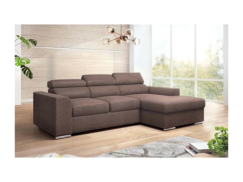 Canapé Corner Alicante R/revêtement tissu/Marron