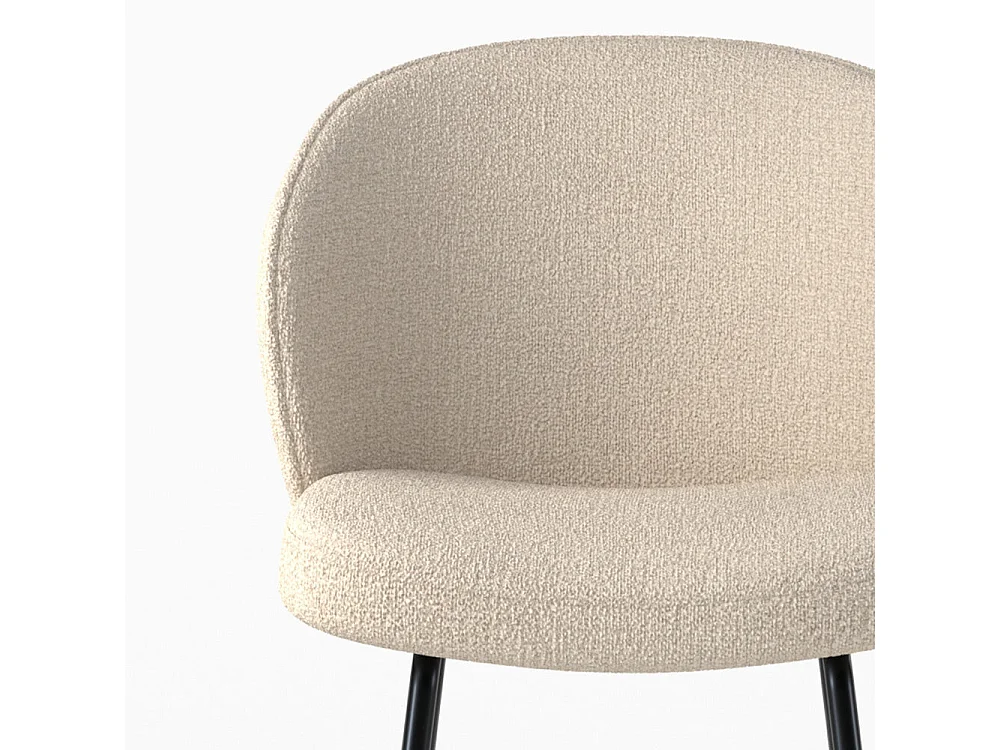 Sgabello in tessuto bouclé beige 66 cm - Groom