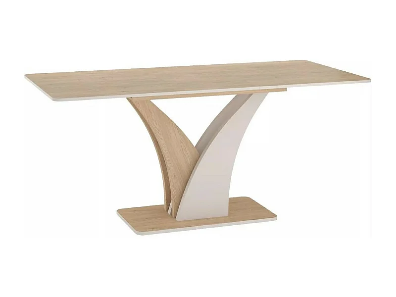 Table extensible design 8 pers bois clair cachemire 160 cm ARTEMISZ