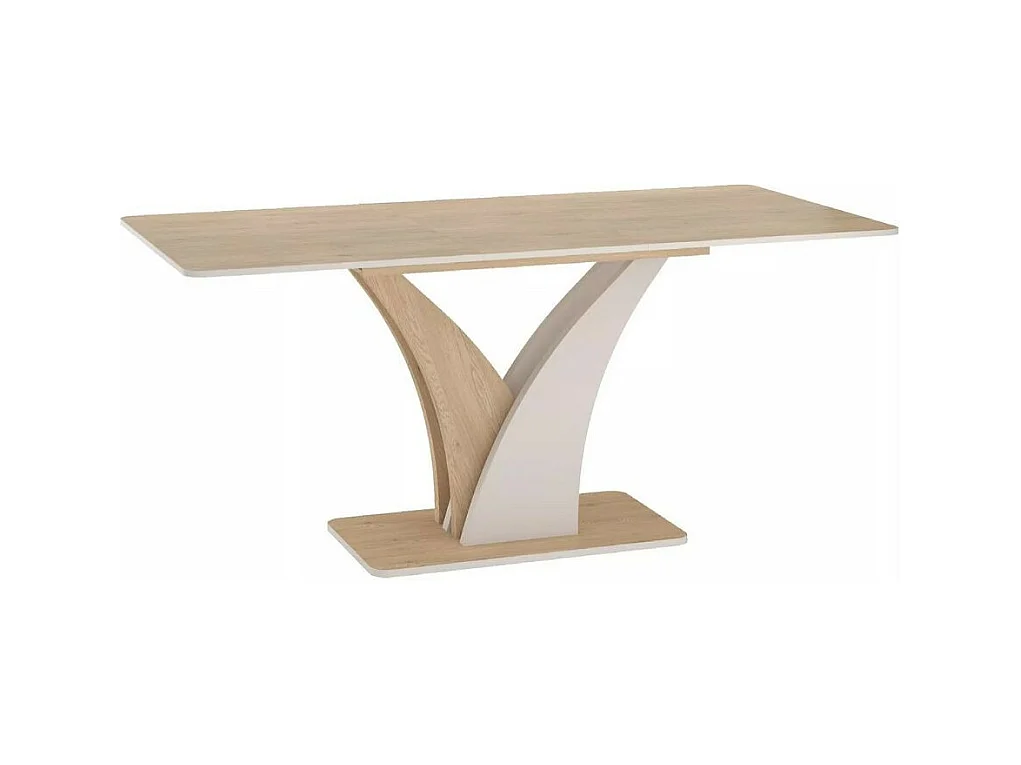 Table extensible design 8 pers bois clair cachemire 160 cm ARTEMISZ