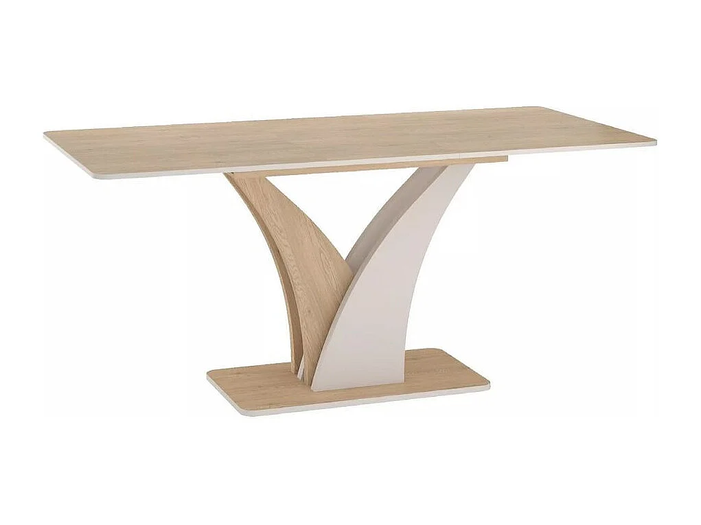 Table extensible design 8 pers bois clair cachemire 160 cm ARTEMISZ