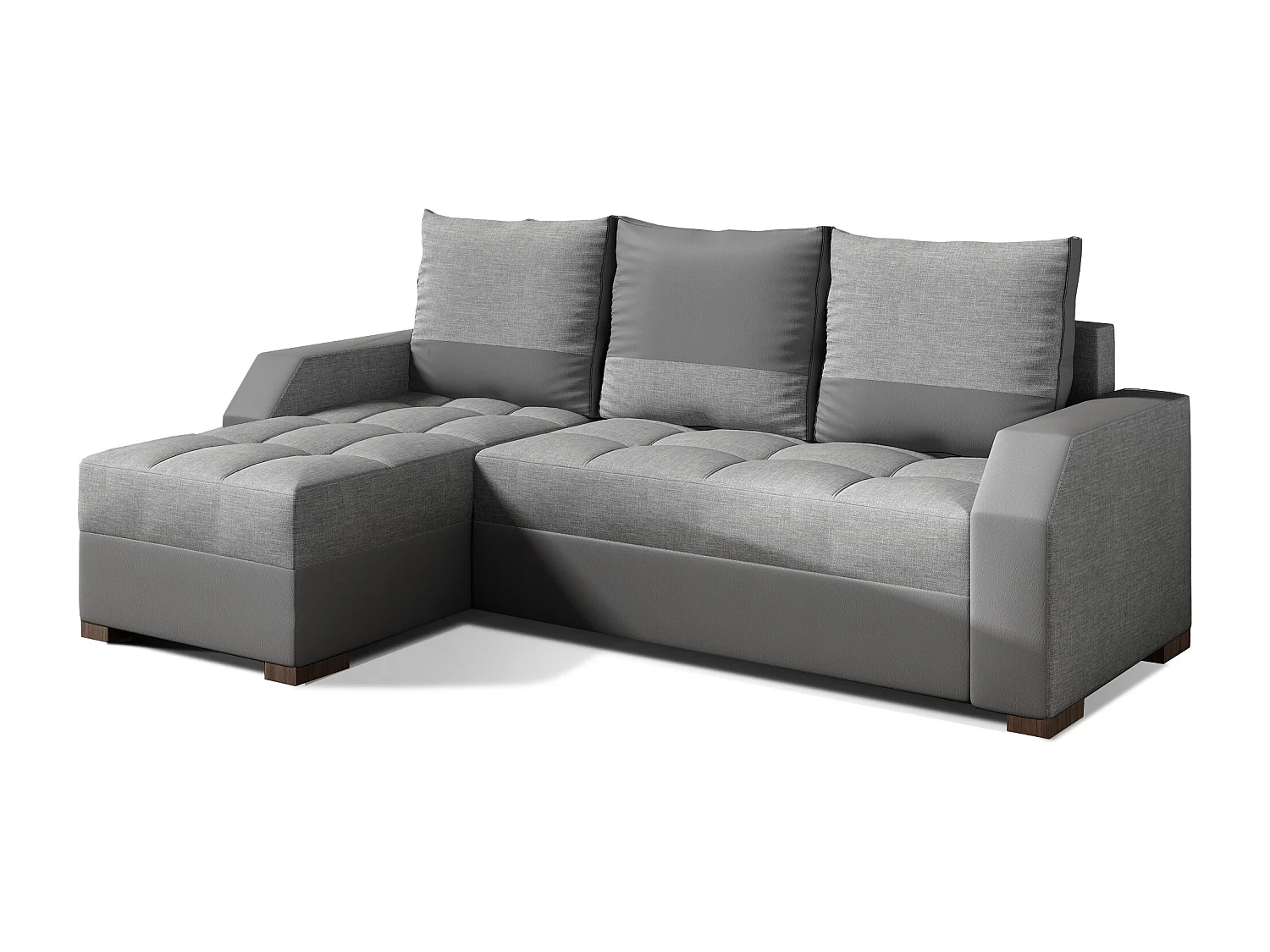 Ecksofa Tarrone L/Stoffbezug/Grau