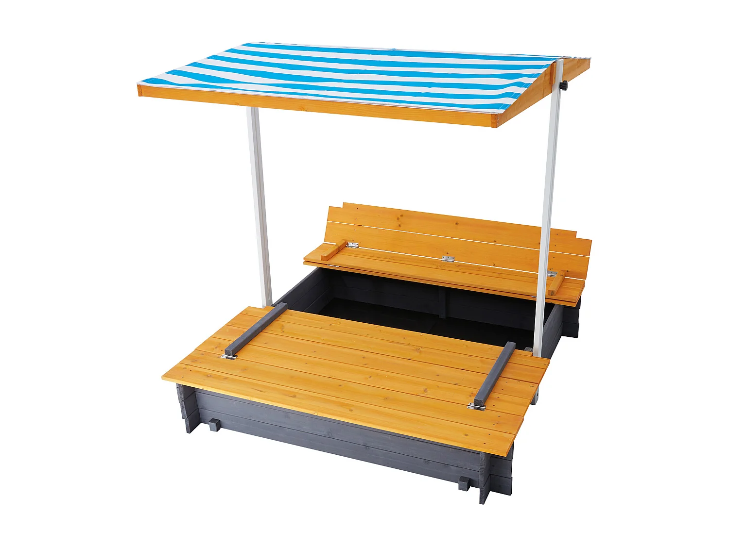 Bac à Sable en Bois, SucceBuy Bac à Sable en Bois avec Auvent Bac à Sable Jardin extérieur 3-12 Ans