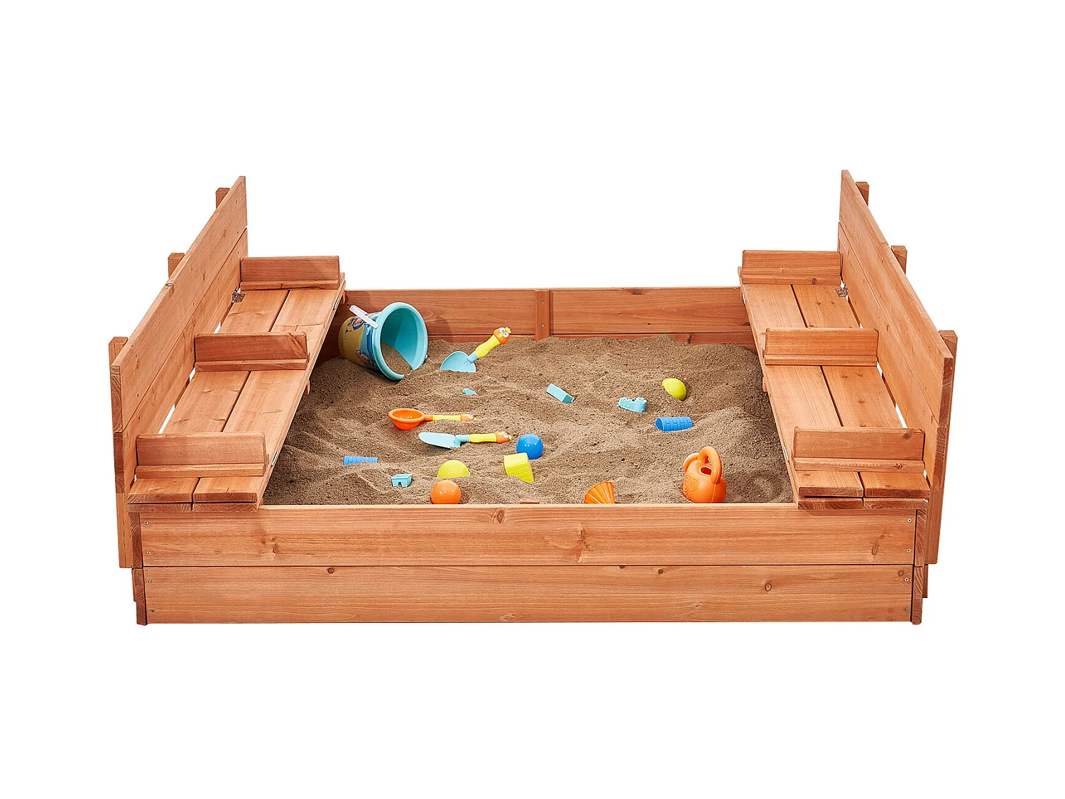 Bac à Sable en Bois, SucceBuy Bac à Sable en Bois Bac à Sable avec Doublure Inférieure pour L'extérieur de 3 à 12 Ans