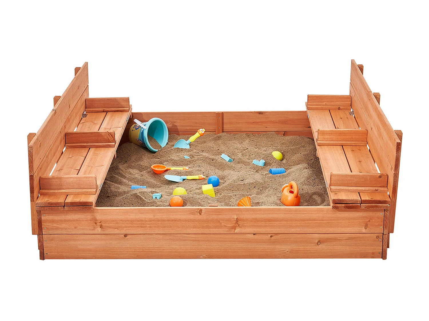 Bac à Sable en Bois, SucceBuy Bac à Sable en Bois Bac à Sable avec Doublure Inférieure pour L'extérieur de 3 à 12 Ans