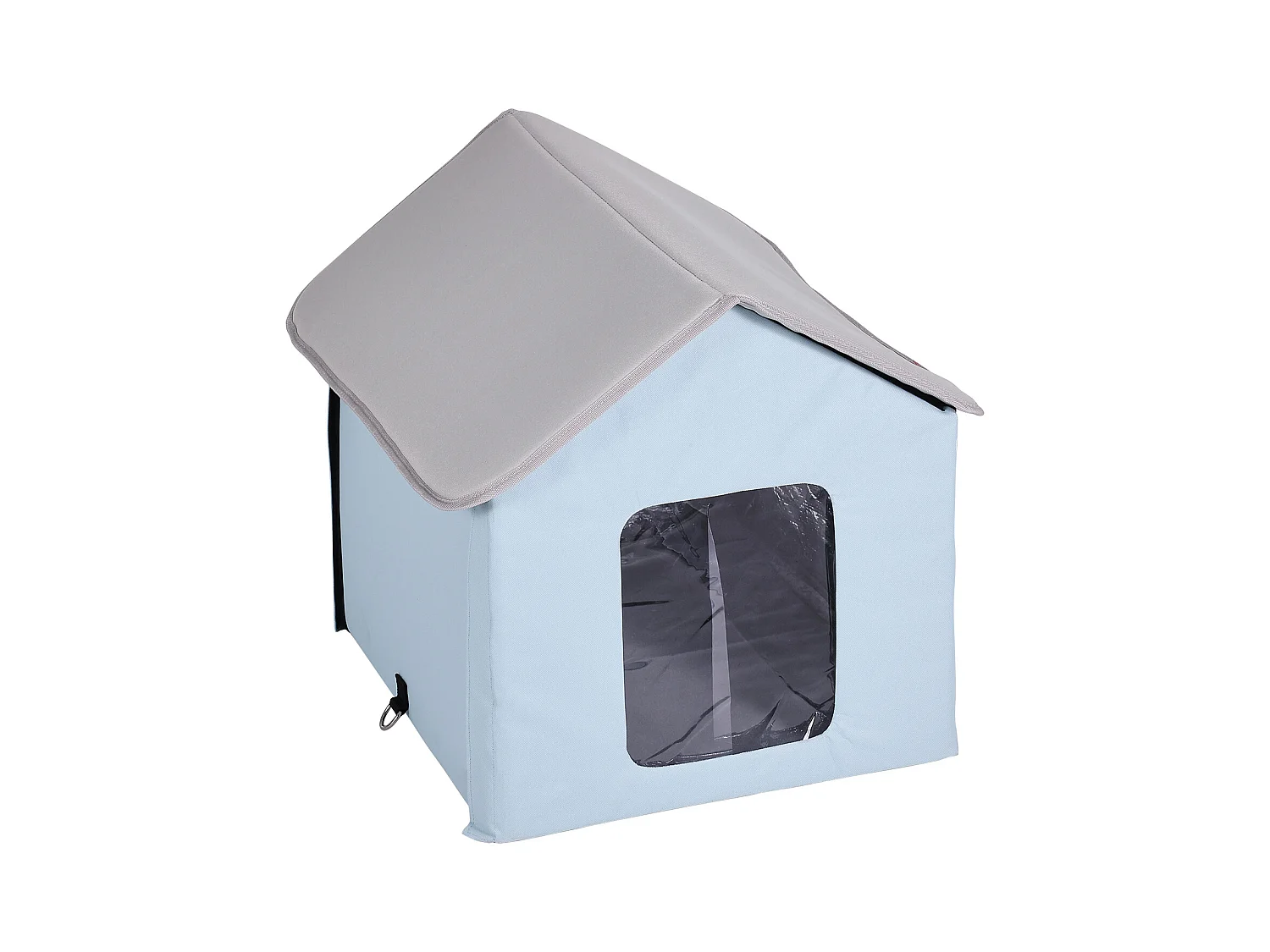 Maison pour Chat, SucceBuy Niche Chauffante pour Chat, Abri Pliable pour Chat avec Coussin Chauffant Arbre à chat, Bleu, Petit