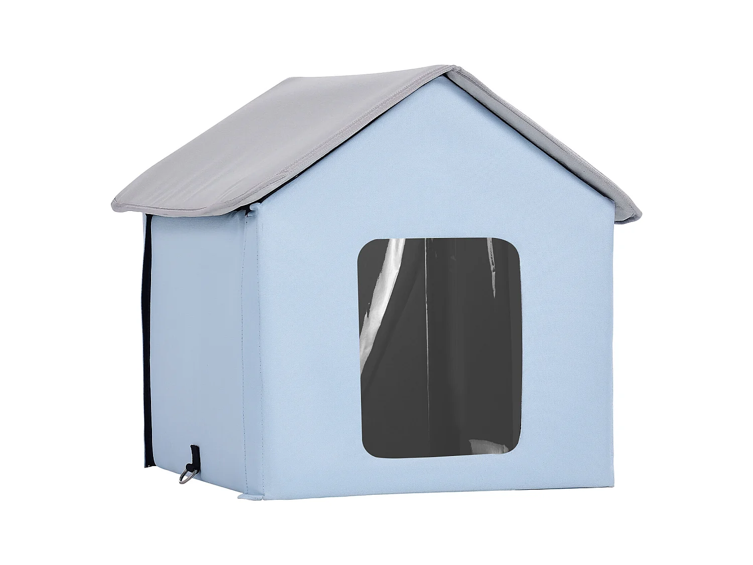 Maison pour Chat, SucceBuy Niche Chauffante pour Chat, Abri Pliable pour Chat avec Coussin Chauffant Arbre à chat, Bleu, Petit