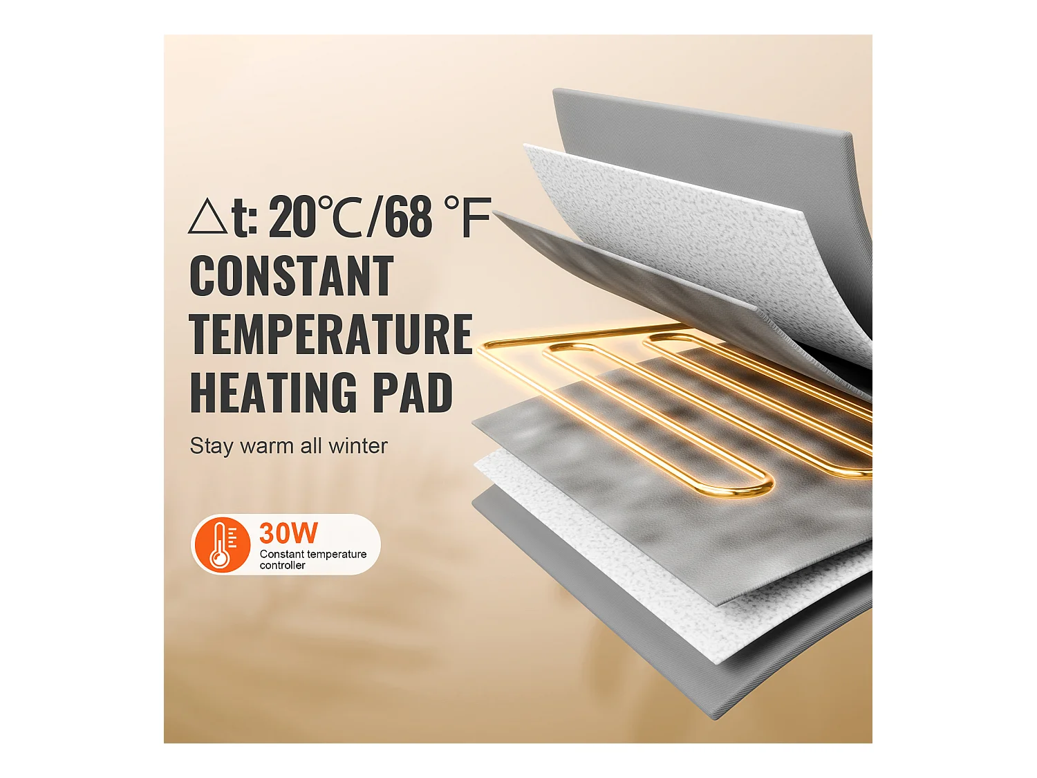 Maison pour Chat, SucceBuy Niche Chauffante pour Chat , Abri Pliable pour Chat avec Coussin Chauffant, Gris, Taille M