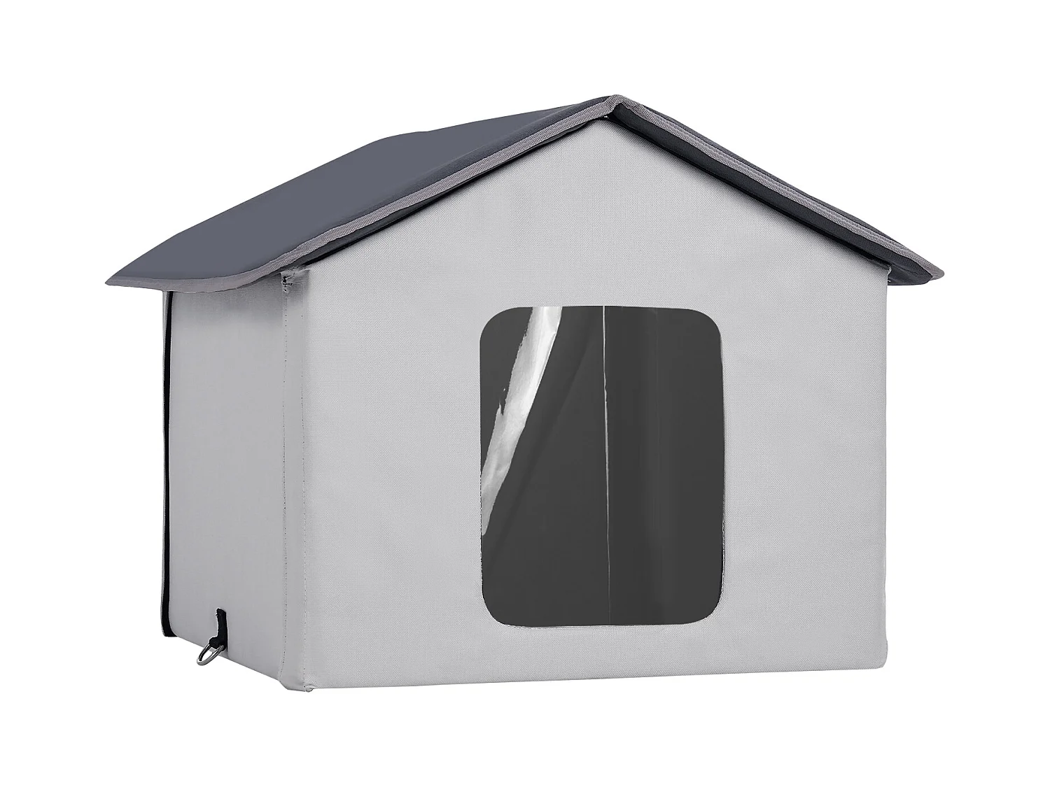 Maison pour Chat, SucceBuy Niche Chauffante pour Chat , Abri Pliable pour Chat avec Coussin Chauffant, Gris, Taille M