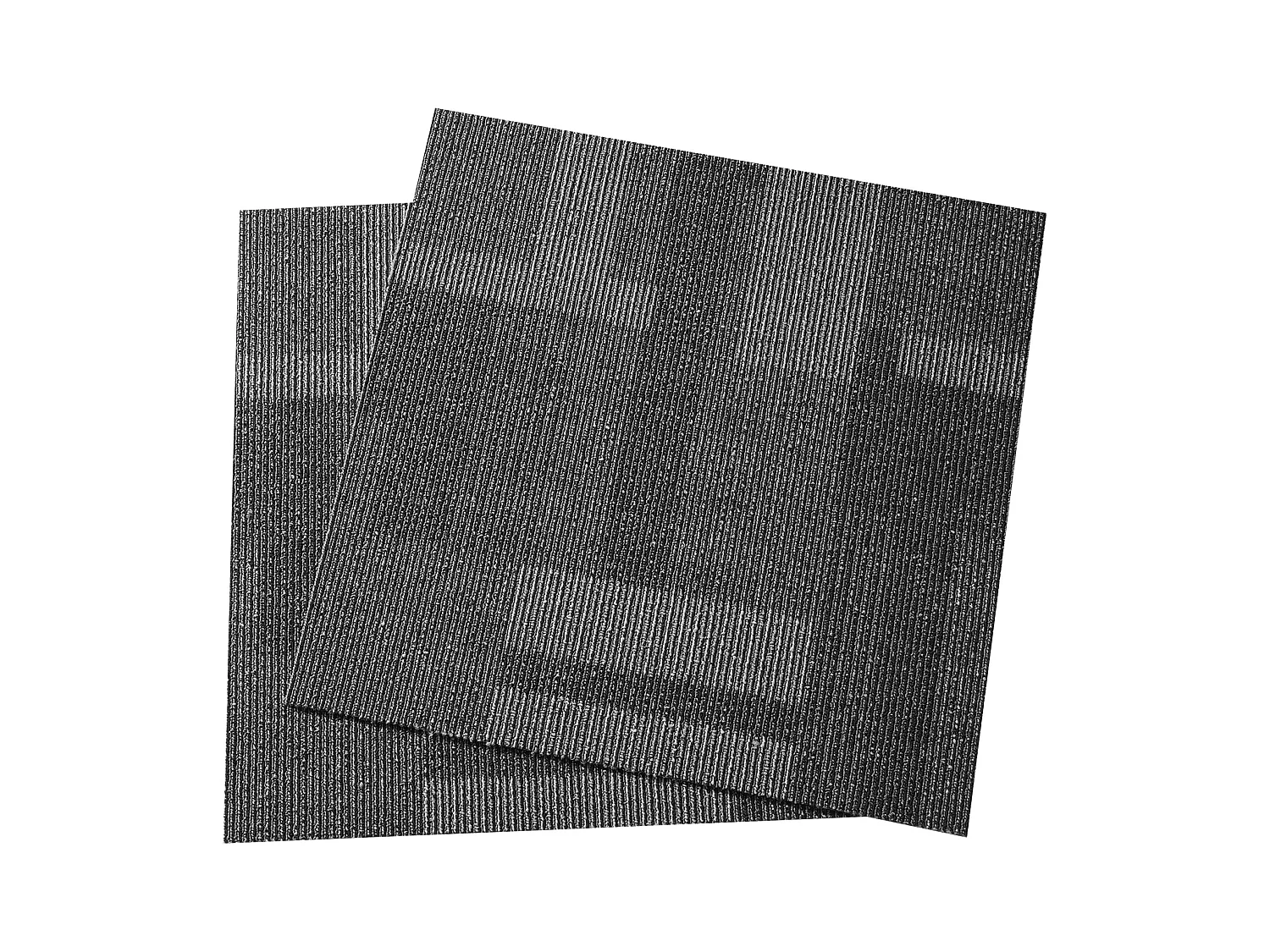 Tapis SucceBuy Dalles de Moquette Réutilisables, 24 Pièces 60.96CMx60.96CM Carrés avec Rembourrage Attaché DIY - Gris Mélangé
