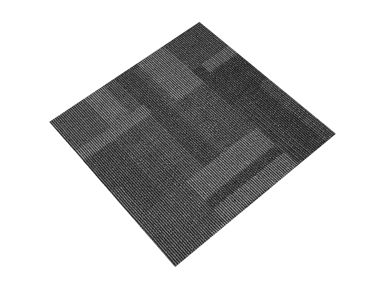 Tapis SucceBuy Dalles de Moquette Réutilisables, 24 Pièces 60.96CMx60.96CM Carrés avec Rembourrage Attaché DIY - Gris Mélangé