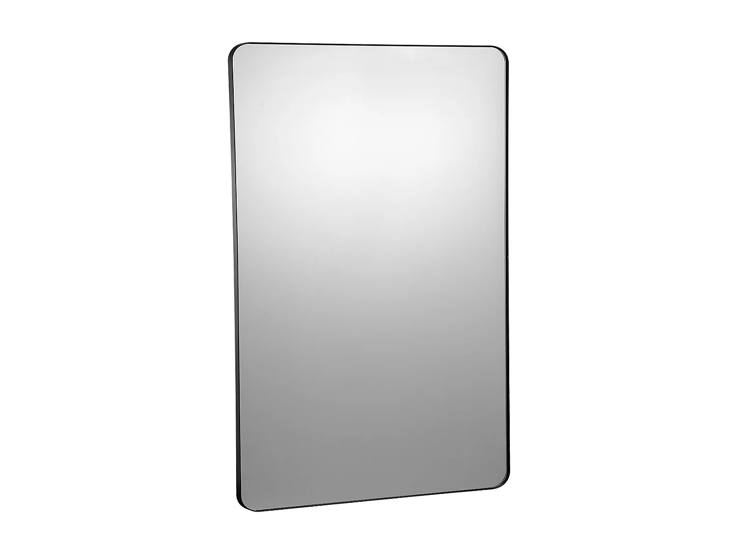 Miroir Rectangulaire, SucceBuy Miroir Mural Carré 101.6 x 76.2 CM avec Cadre en Alliage D'aluminium