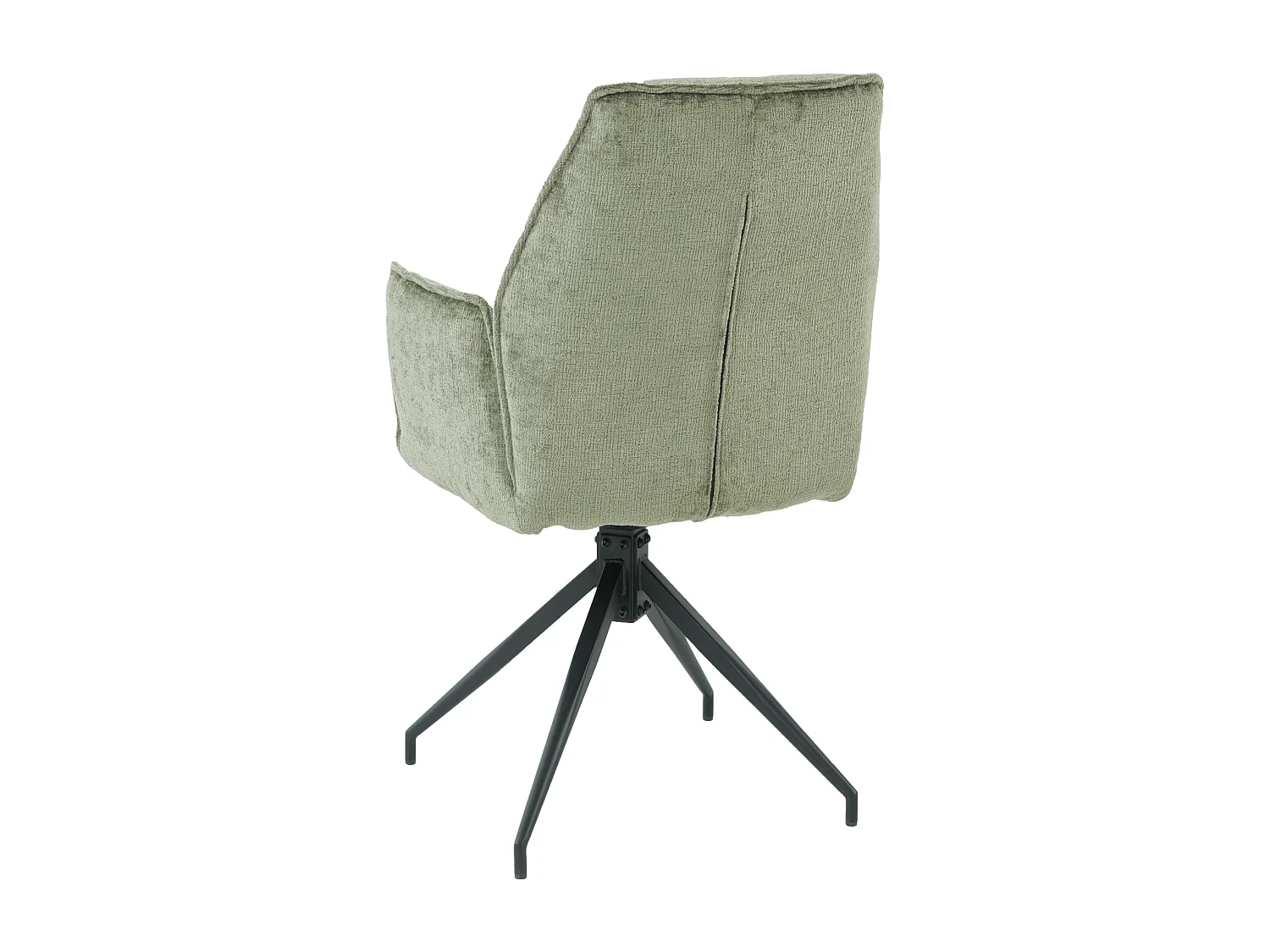 Lot de 2 chaises FITOUS pivotantes avec accoudoirs en tissu pour  salle à manger, pieds en métal noir