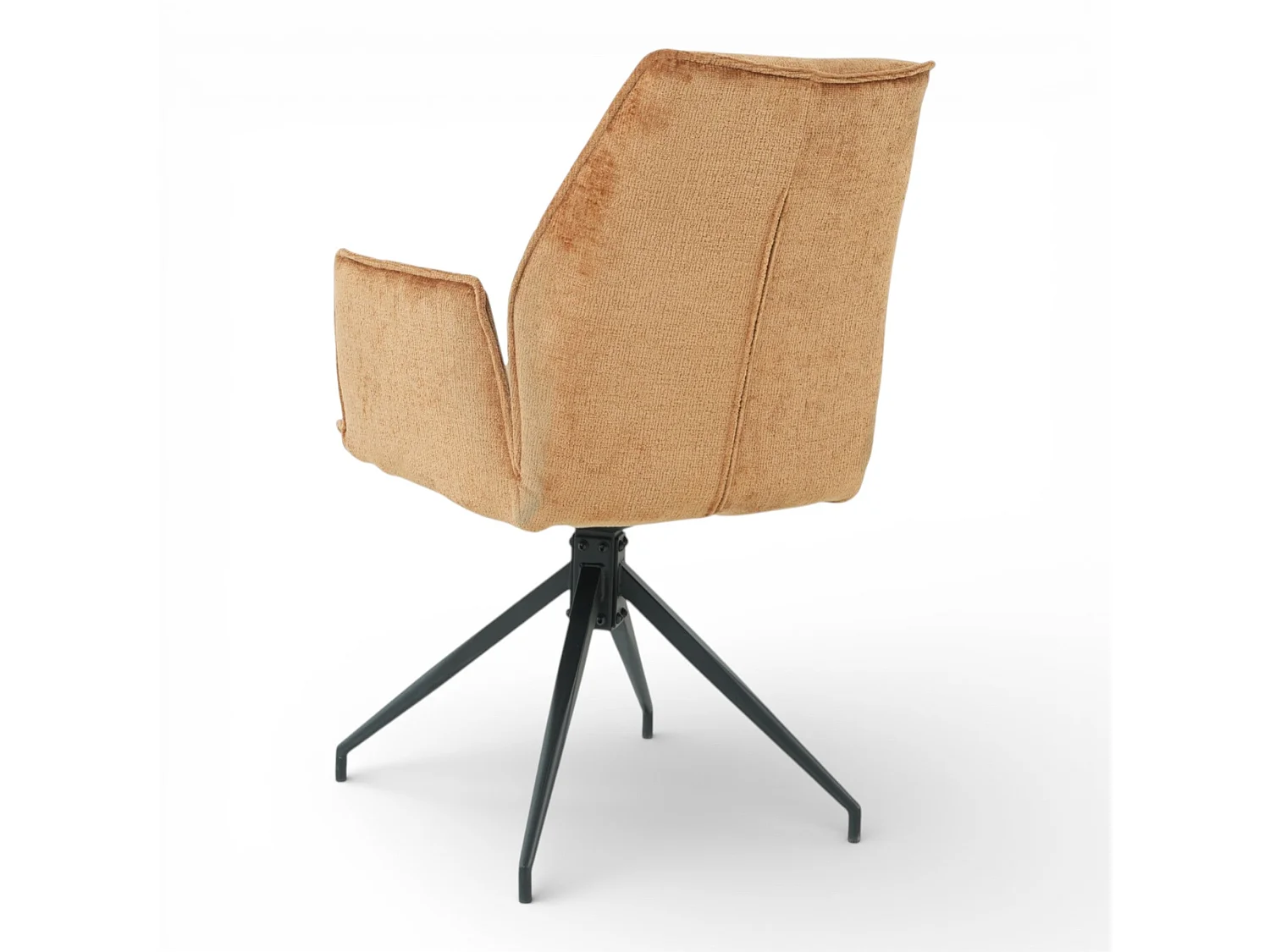 Lot de 2 chaises avec accoudoirs pivotantes tissu orange - FITOUS