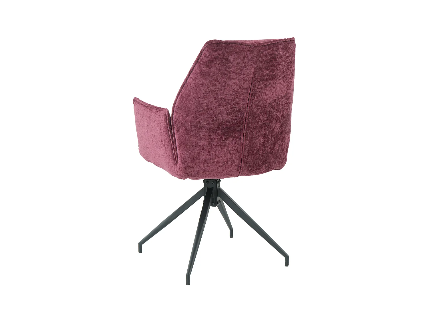 Lot de 2 chaises FITOUS pivotantes avec accoudoirs en tissu pour  salle à manger, pieds en métal noir