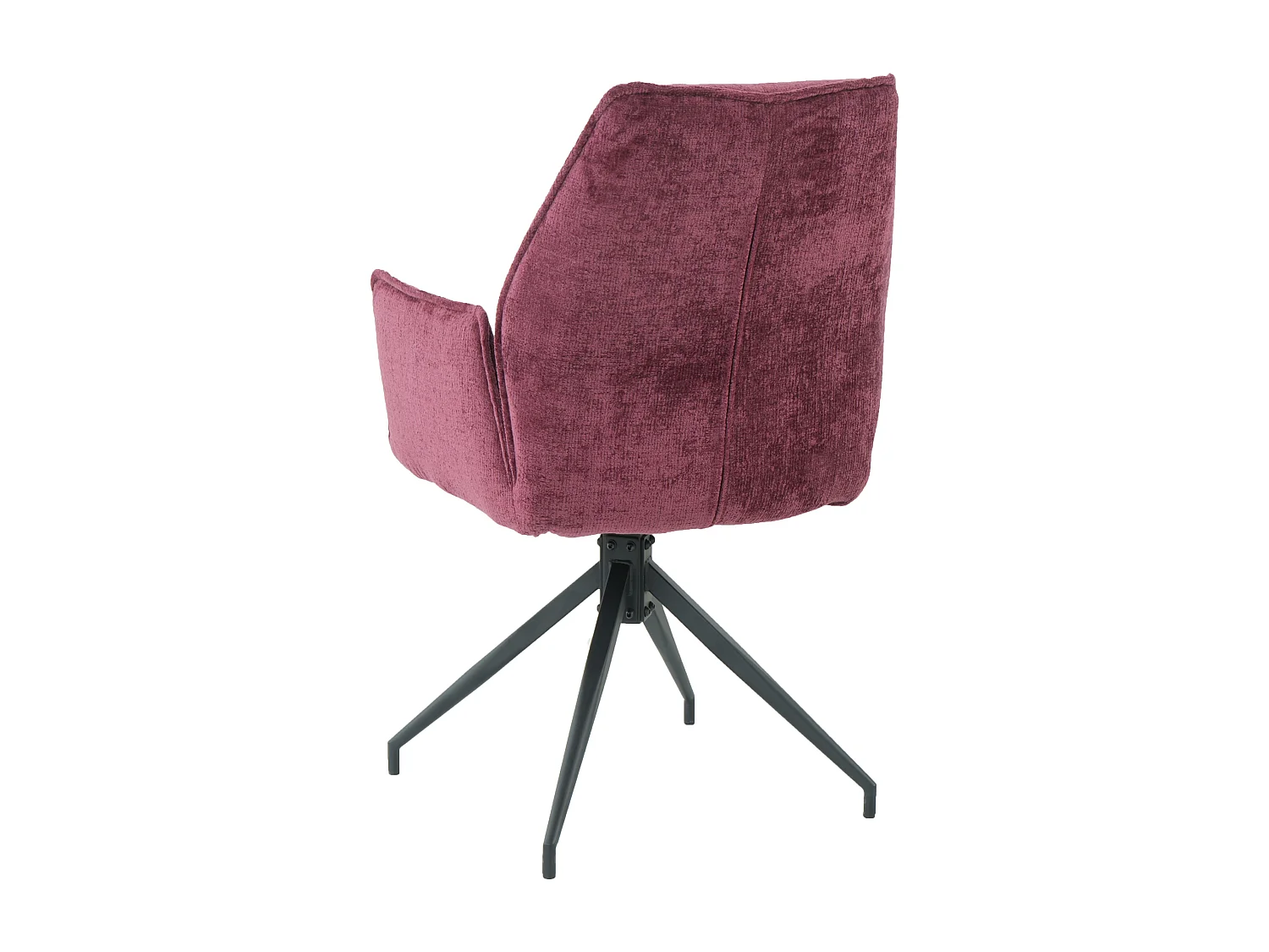 Lot de 2 chaises FITOUS pivotantes avec accoudoirs en tissu pour  salle à manger, pieds en métal noir