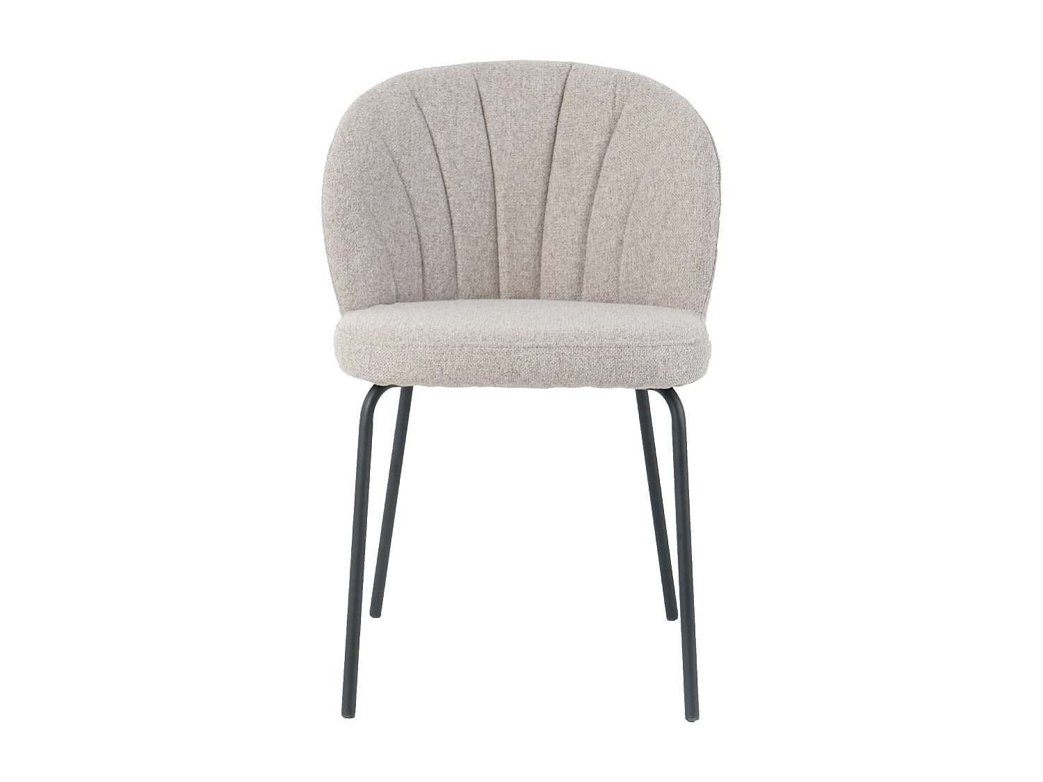 Lot de 2 chaises LUMOS en tissu pour cuisine ou salle à manger, pieds en métal noir