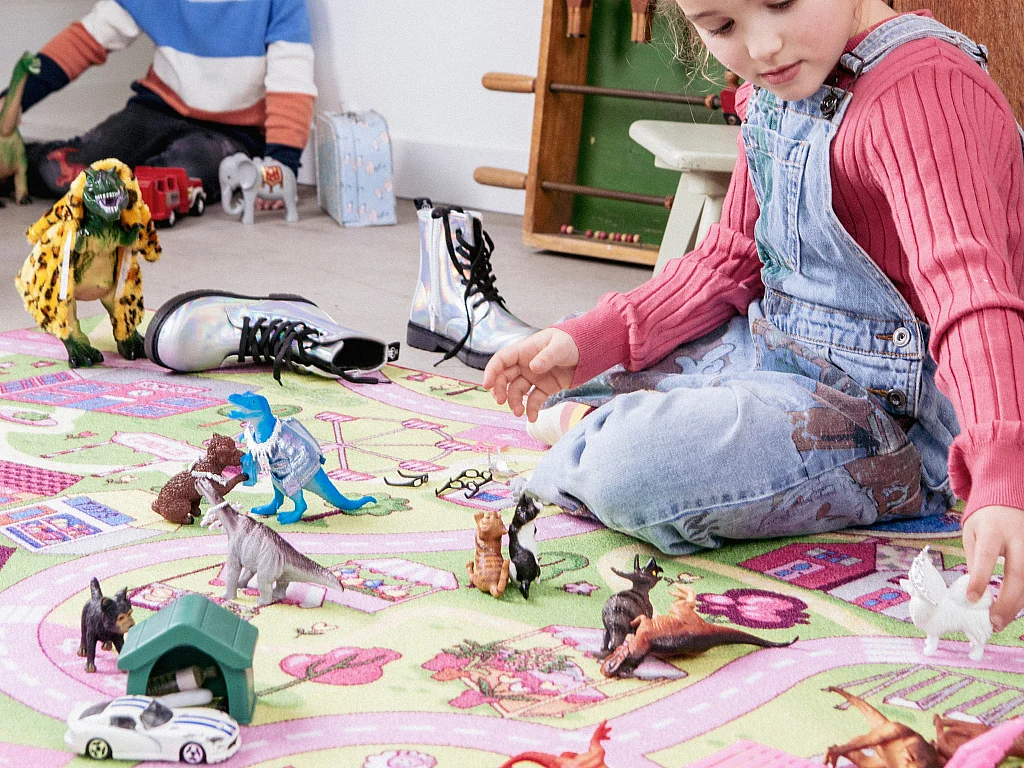 Tapete infantil AMBIHOME FAIRGROUND LIFE - antiderrapante, 95x133cm