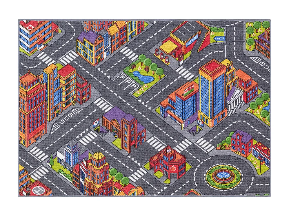 Tapete infantil AMBIHOME URBAN LIFE - antiderrapante, 95x133cm