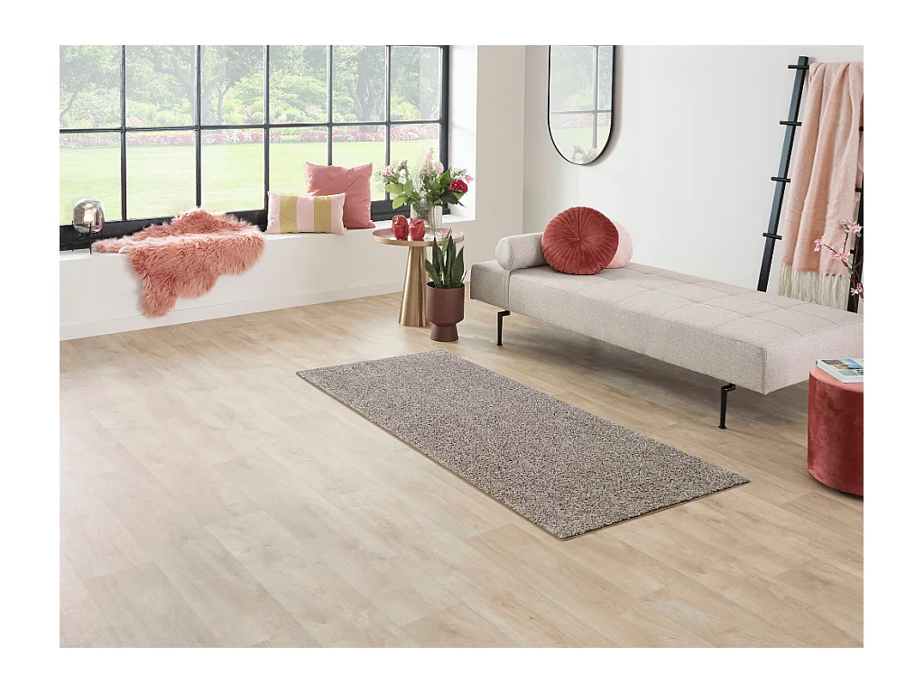 Tapete liso AMBIHOME KIND 02 - Taupe, pelo baixo, 160x230cm