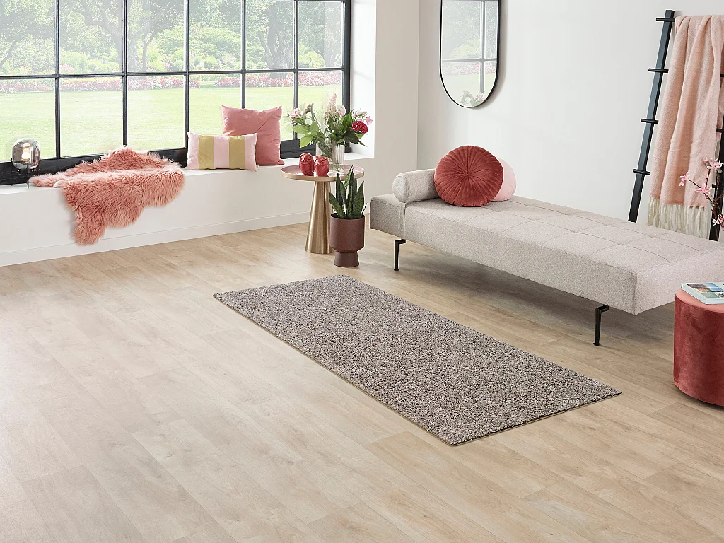 Tapete liso AMBIHOME KIND 02 - Taupe, pelo baixo, 160x230cm