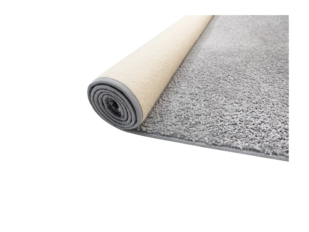 Tapete liso AMBIHOME KIND 04 - Cinza claro, pelo baixo, 57x150cm