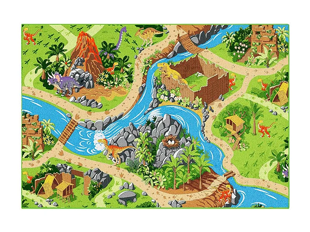 Tapete infantil AMBIHOME DINO WORLD - antiderrapante, 95x133cm