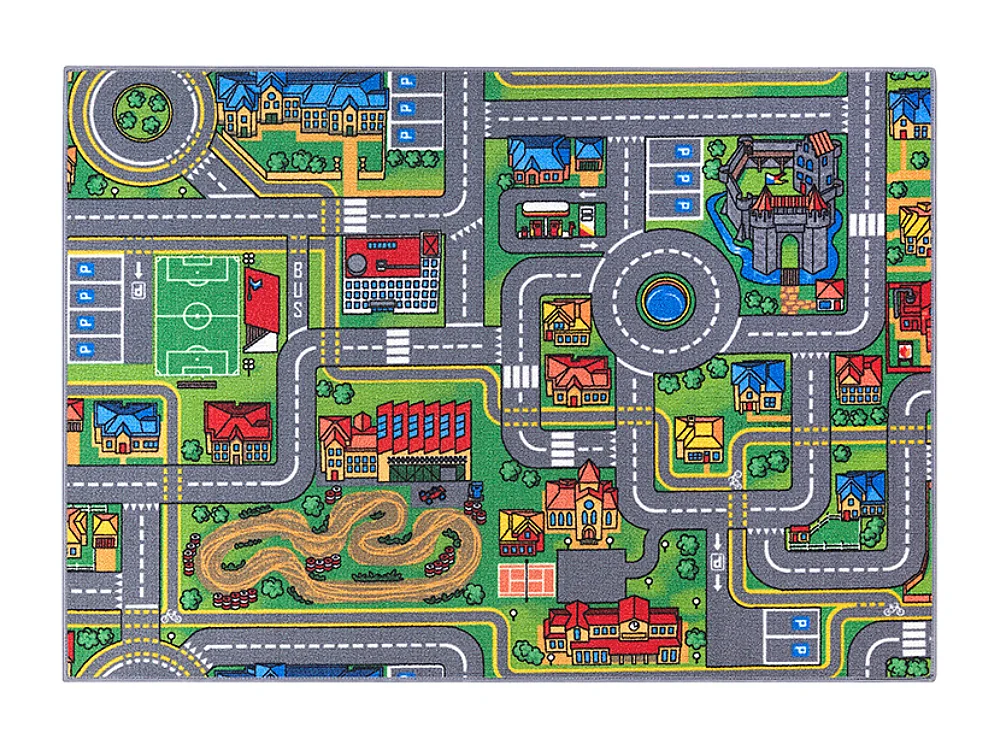 Tapete infantil AMBIHOME CITY LIFE - antiderrapante, 95x133cm