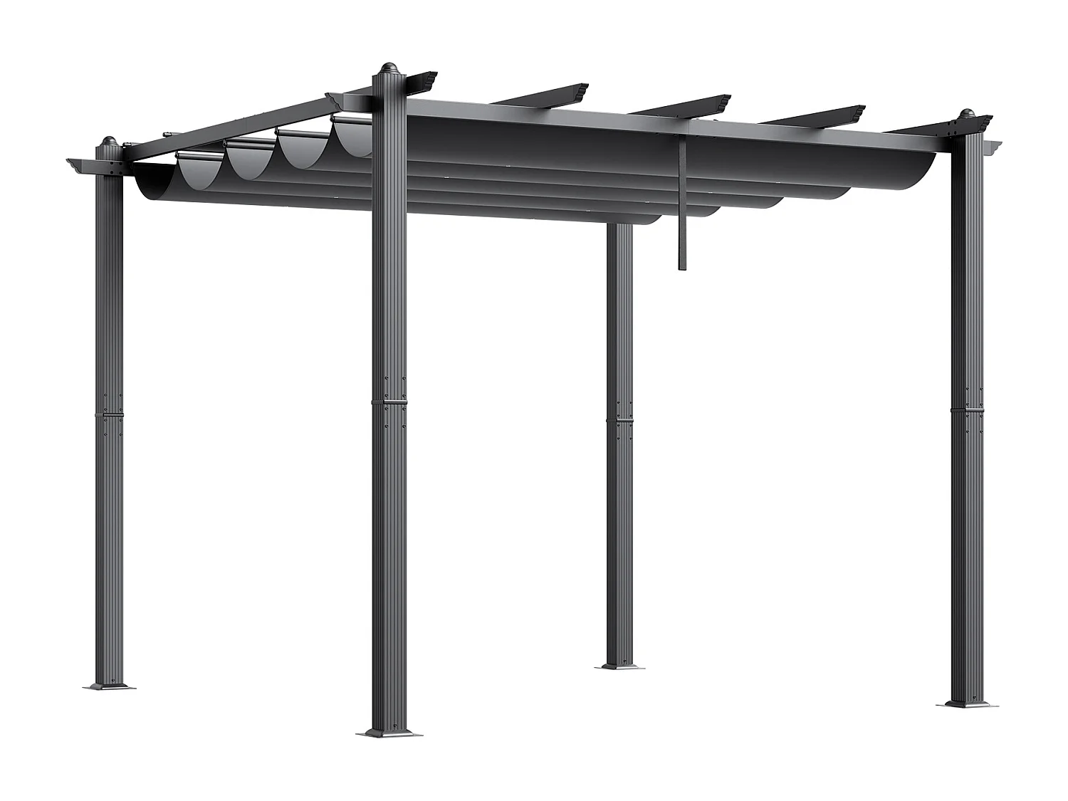 305 cm x 305 cm Intrekbare Buitenpergola SucceBuy Grijs