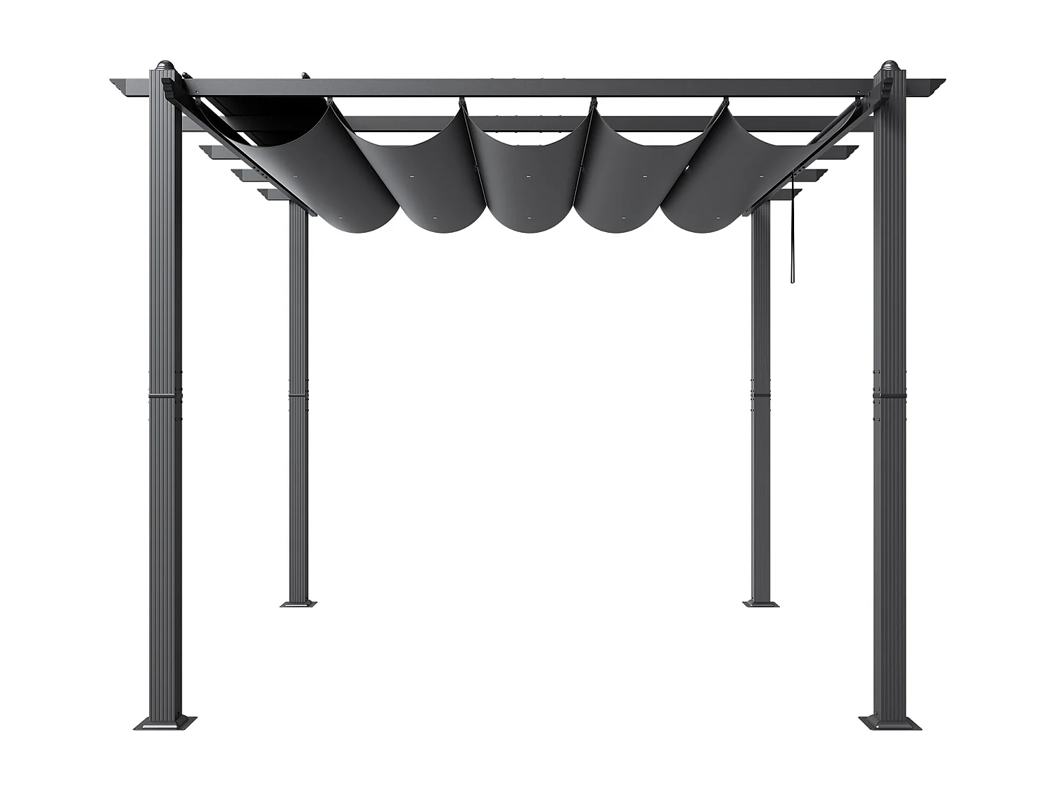 305 cm x 305 cm Intrekbare Buitenpergola SucceBuy Grijs
