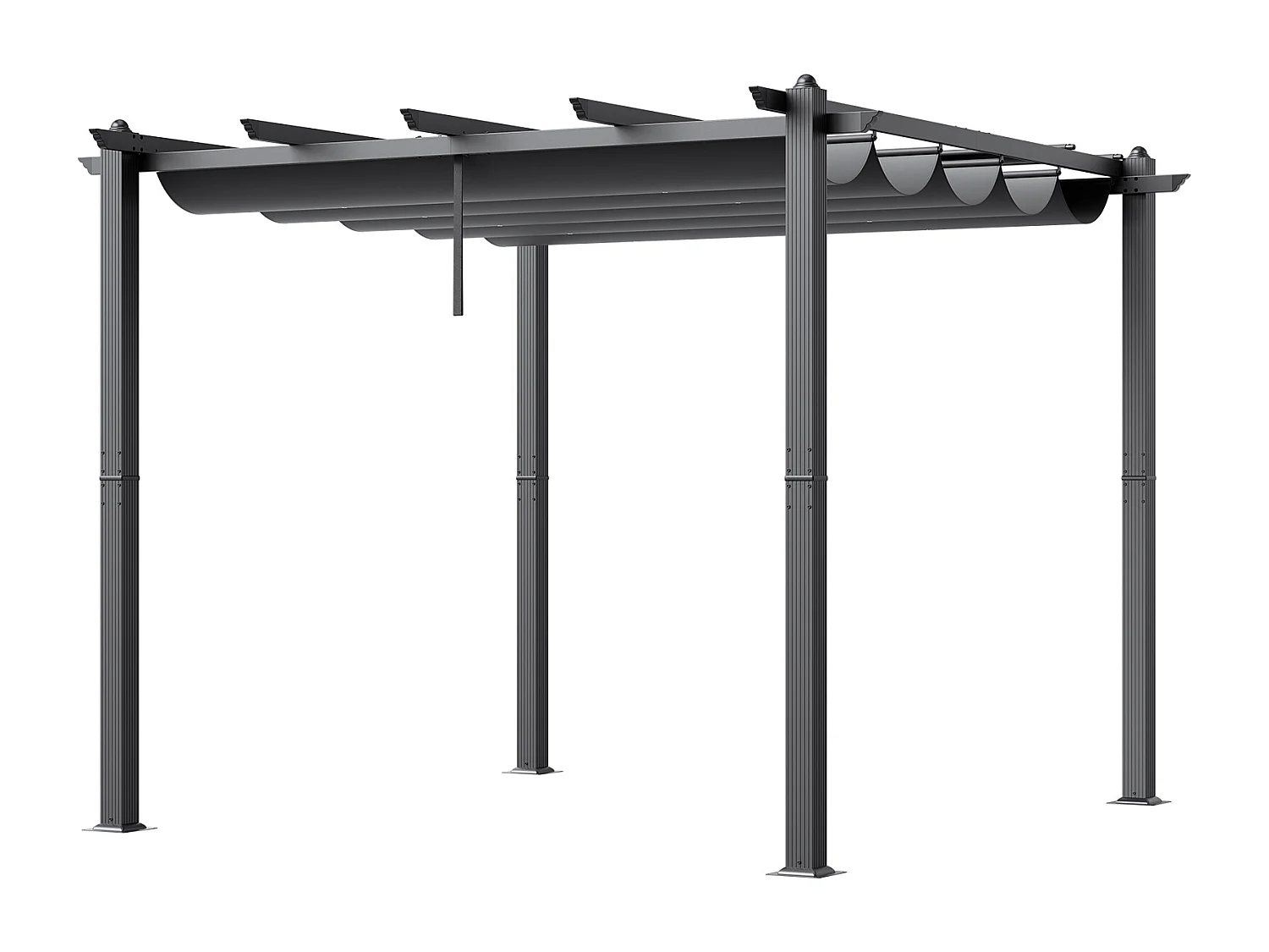 305 cm x 305 cm Intrekbare Buitenpergola SucceBuy Grijs
