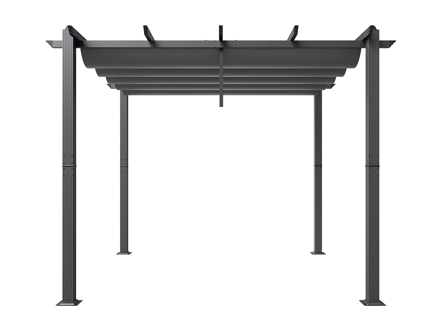 305 cm x 305 cm Intrekbare Buitenpergola SucceBuy Grijs