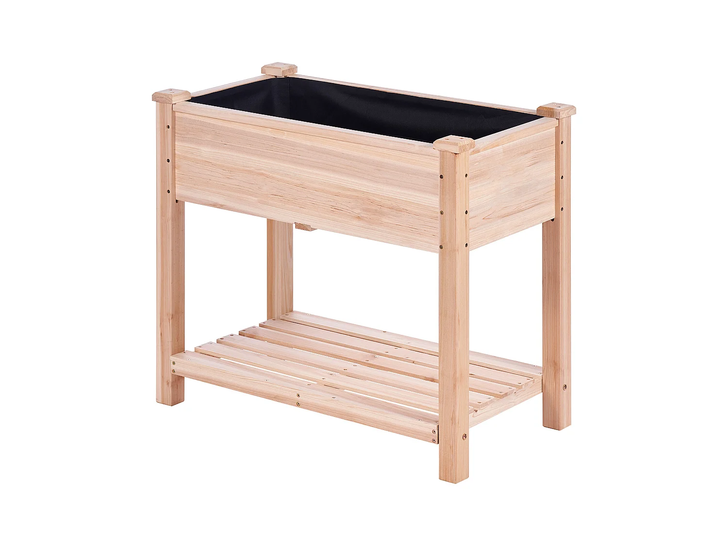 Jardinière Surélevée SucceBuy 33,9 x 18,1 x 30 po en Bois Pour Fleurs, Légumes, Herbes