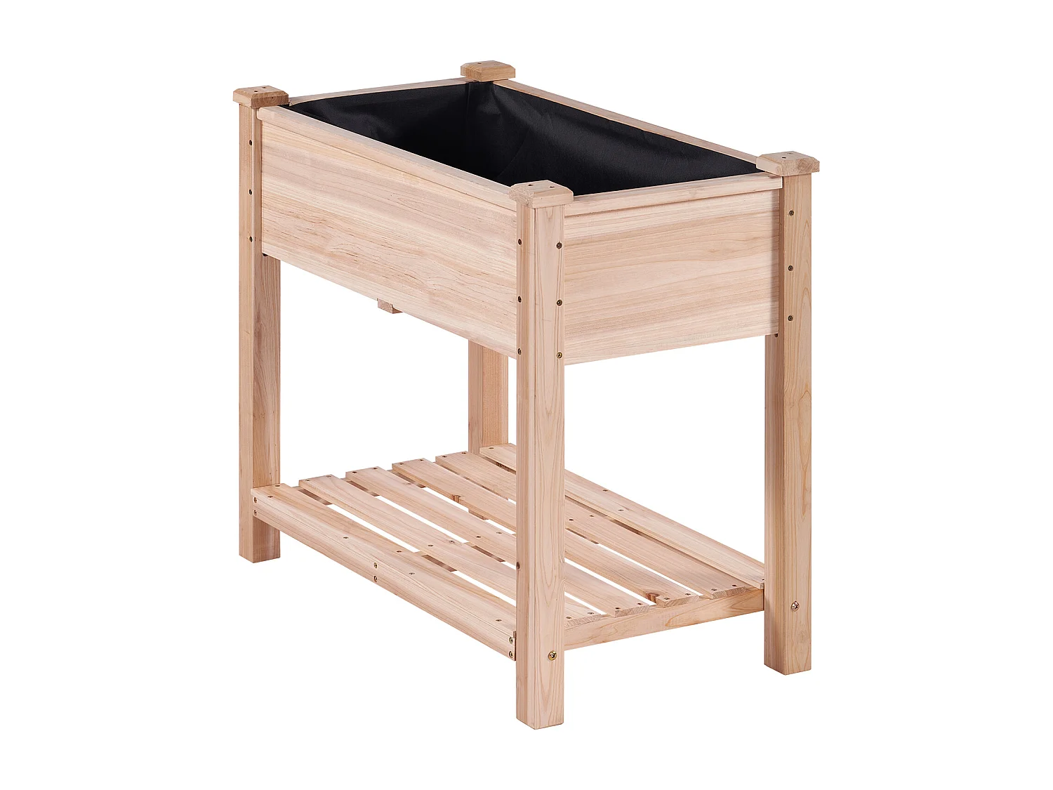 Jardinière Surélevée SucceBuy 33,9 x 18,1 x 30 po en Bois Pour Fleurs, Légumes, Herbes