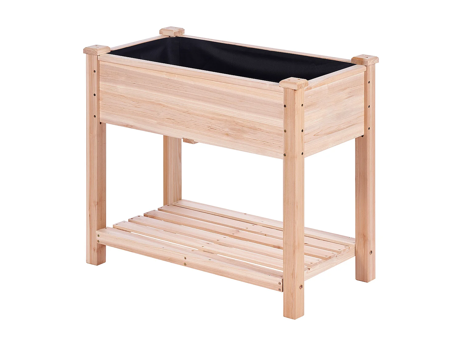 Jardinière Surélevée SucceBuy 33,9 x 18,1 x 30 po en Bois Pour Fleurs, Légumes, Herbes