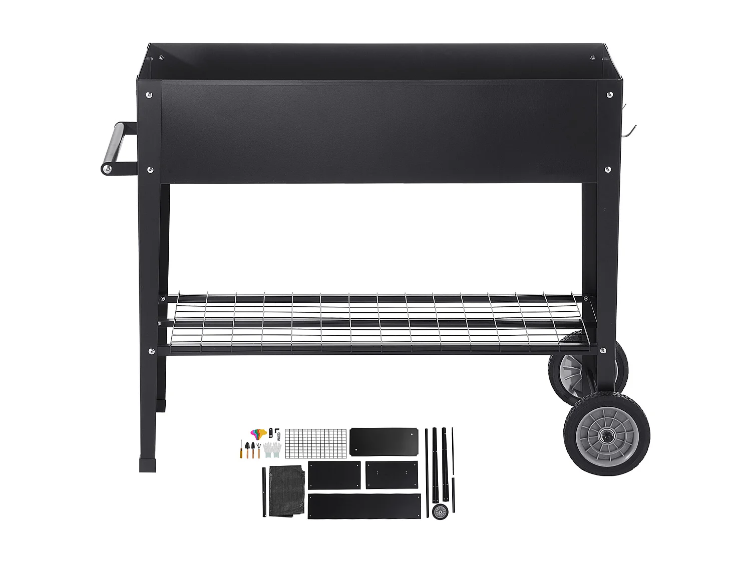 Hochbeet SucceBuy Hochbeet, Verzinktes Metallhochbeet, Erhöhtes Außenhochbeet Mit Füßen, Ideal Für Blumen