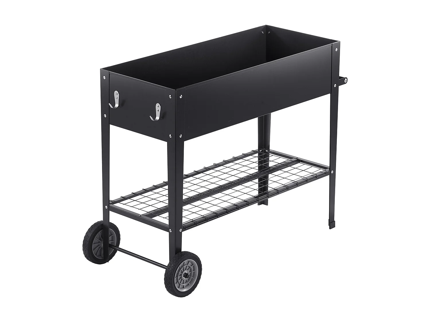 Hochbeet SucceBuy Hochbeet, Verzinktes Metallhochbeet, Erhöhtes Außenhochbeet Mit Füßen, Ideal Für Blumen