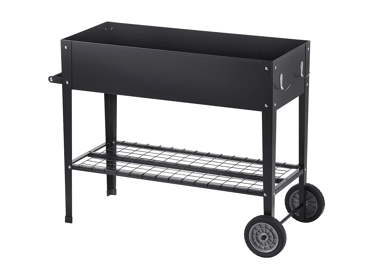 Hochbeet SucceBuy Hochbeet, Verzinktes Metallhochbeet, Erhöhtes Außenhochbeet Mit Füßen, Ideal Für Blumen