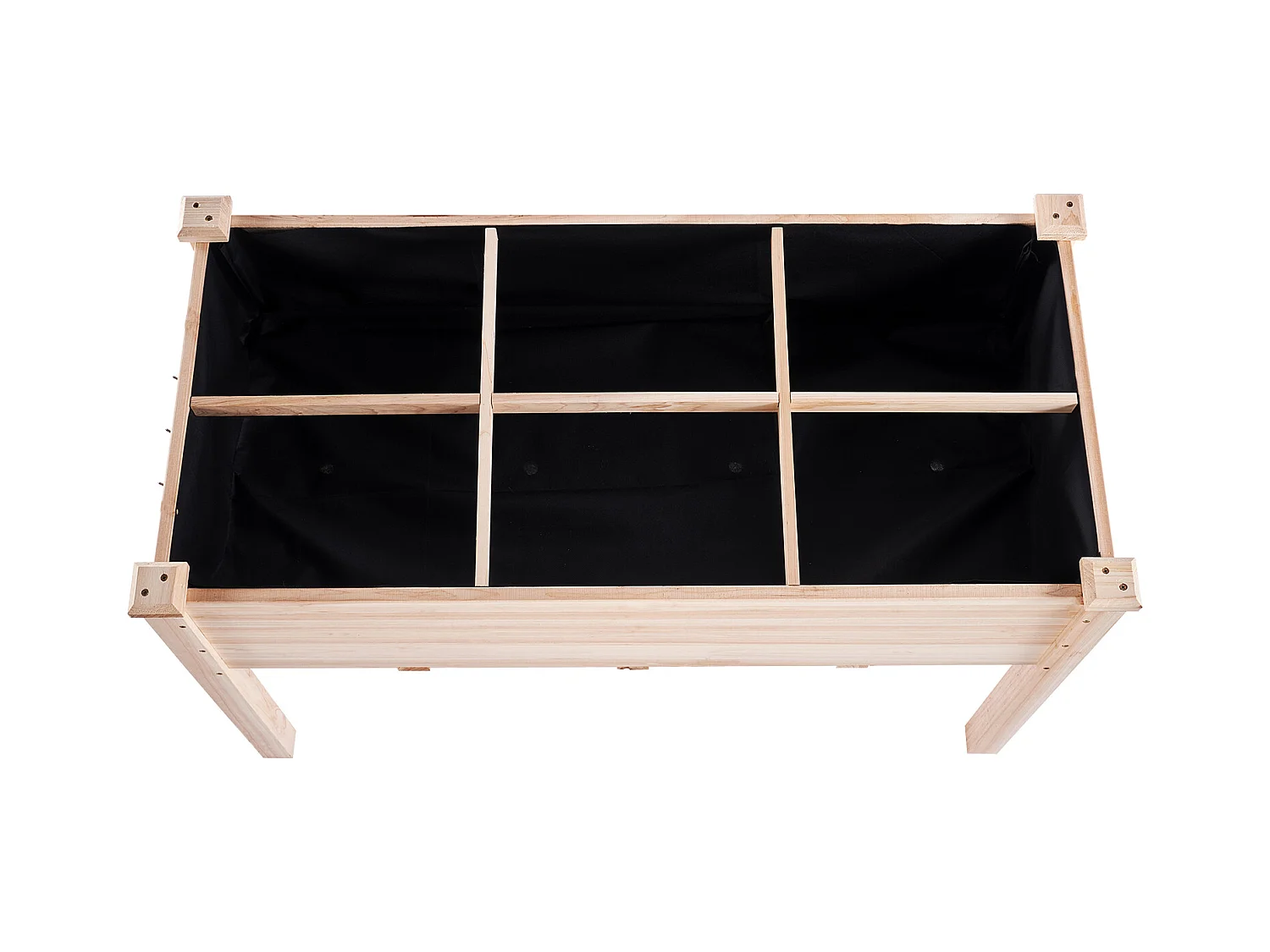 Jardinière Surélevée en Bois SucceBuy, 47,2"x22,8"x30" pour Fleurs, Légumes, Herbes