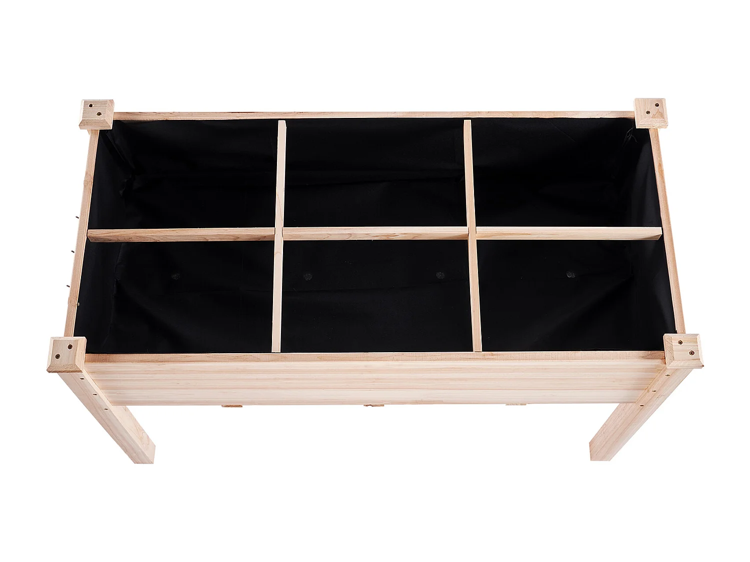 Jardinière Surélevée en Bois SucceBuy, 47,2"x22,8"x30" pour Fleurs, Légumes, Herbes