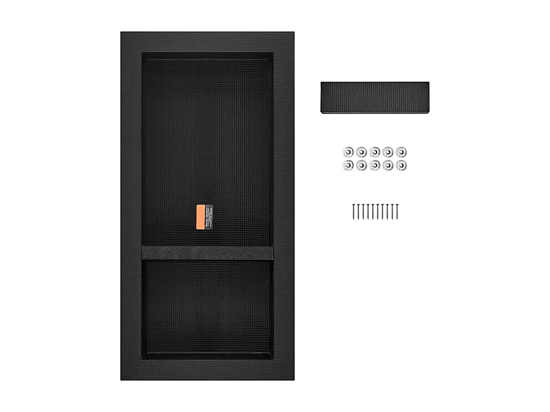 Niche de Douche SucceBuy 41 x 81 x 10 cm Double étagère Encastrée pour Douche Salle de Bain