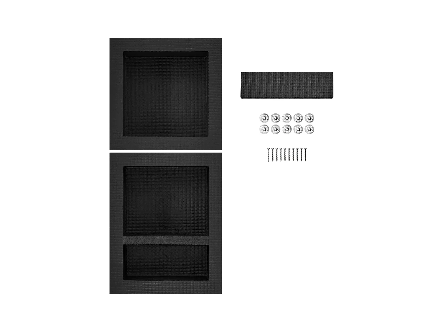 Niche de Douche SucceBuy 41x41 et 50,8 cm, Triple étagère pour Salle de Bain