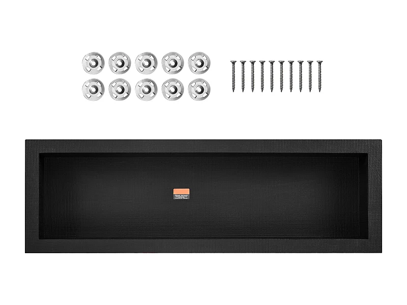 Niche de Douche SucceBuy 41x127x10 cm, étagère Simple Encastrée au mur pour Salle de Bain