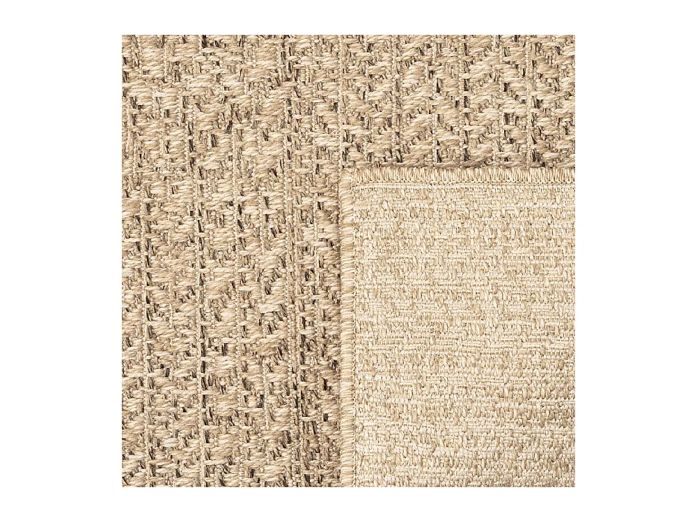 Tapis Kansas intérieur extérieur jute résistant intempéries terrasse - Nature - 200 x 290 cm