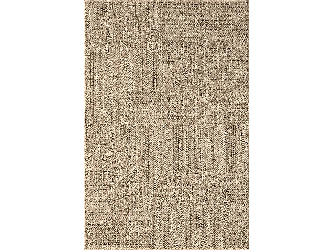 Tapijt Kansas Buiten Binnen Jute Optiek Weerbestendig - Natuur - 200 x 290 cm